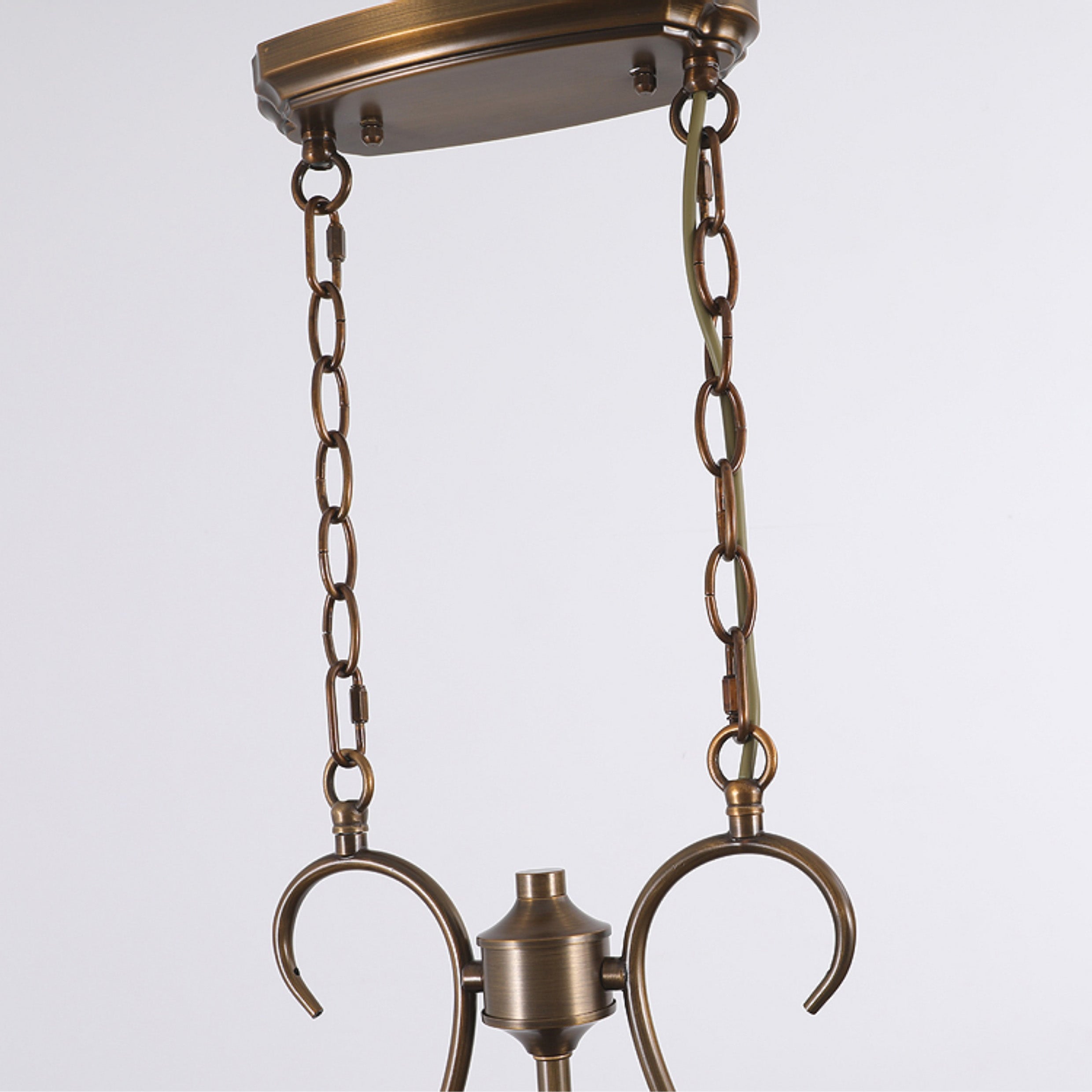 Aloror Vintage Industrial Island Brass Glass Pendant Lamp - Lamp Copper