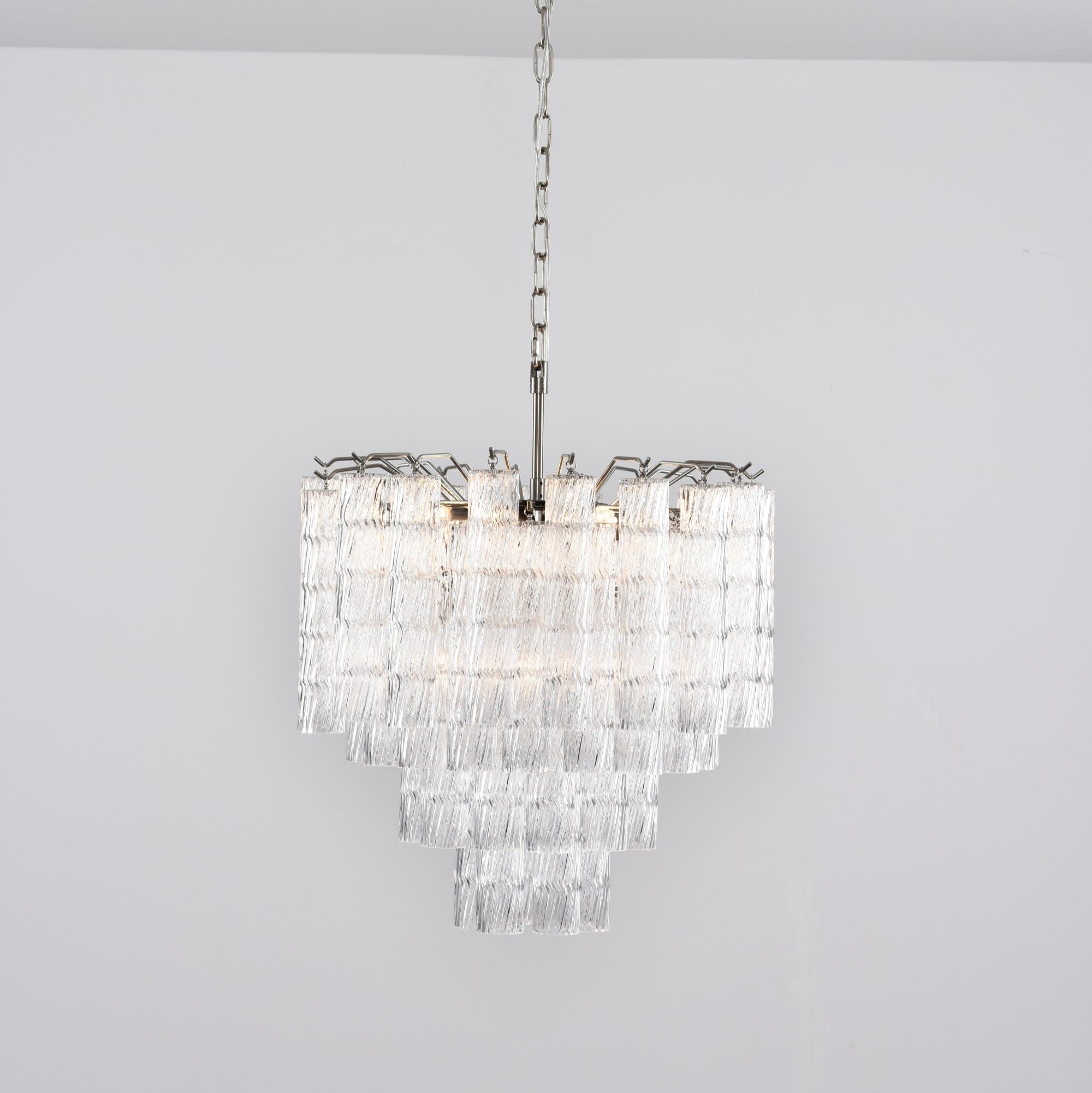Aurora Chandelier Murano Glass Tiered Cascading Waves - Letslighting
