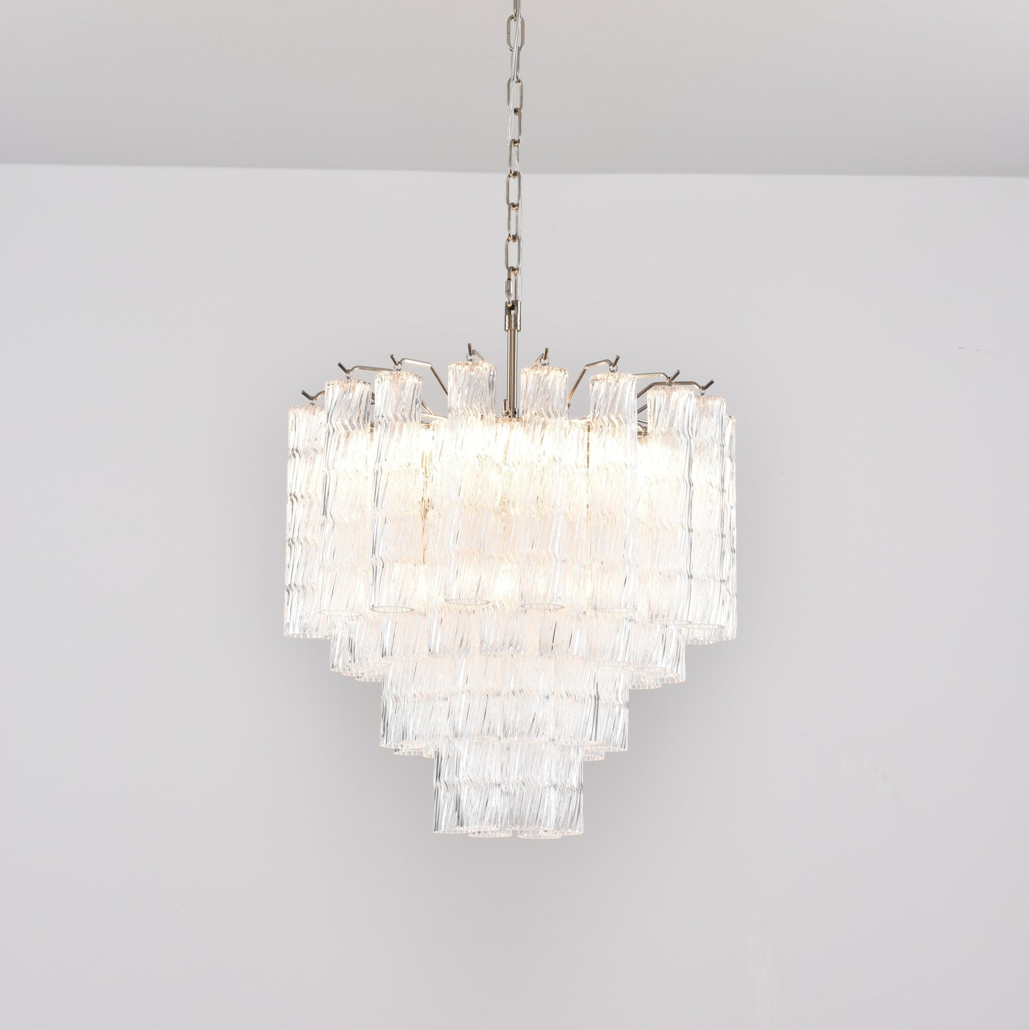 Aurora Chandelier Murano Glass Tiered Cascading Waves - Letslighting