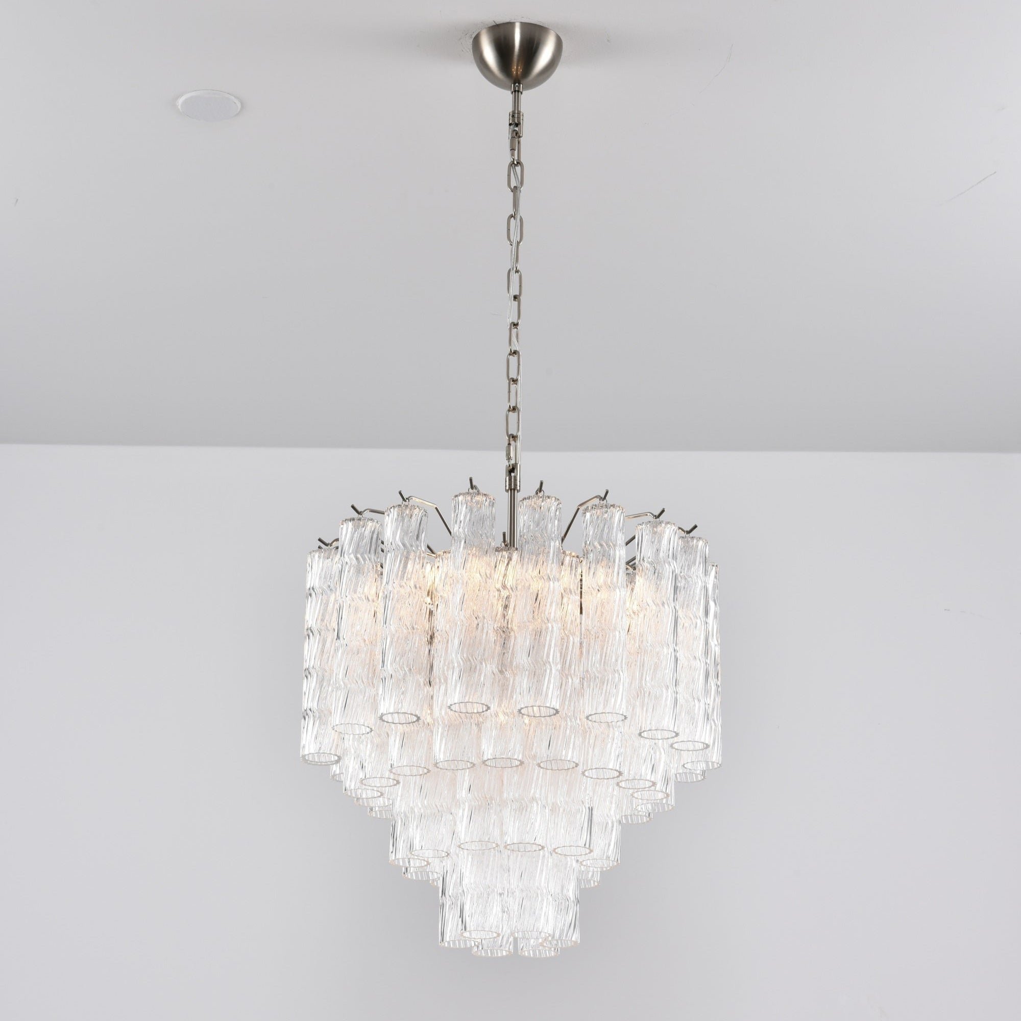 Aurora Chandelier Murano Glass Tiered Cascading Waves - Letslighting