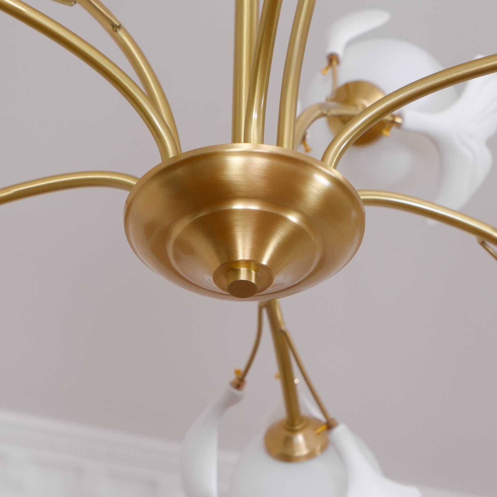 Gleam Chandelier en Verre Feuille de Ginkgo - Neutralighting
