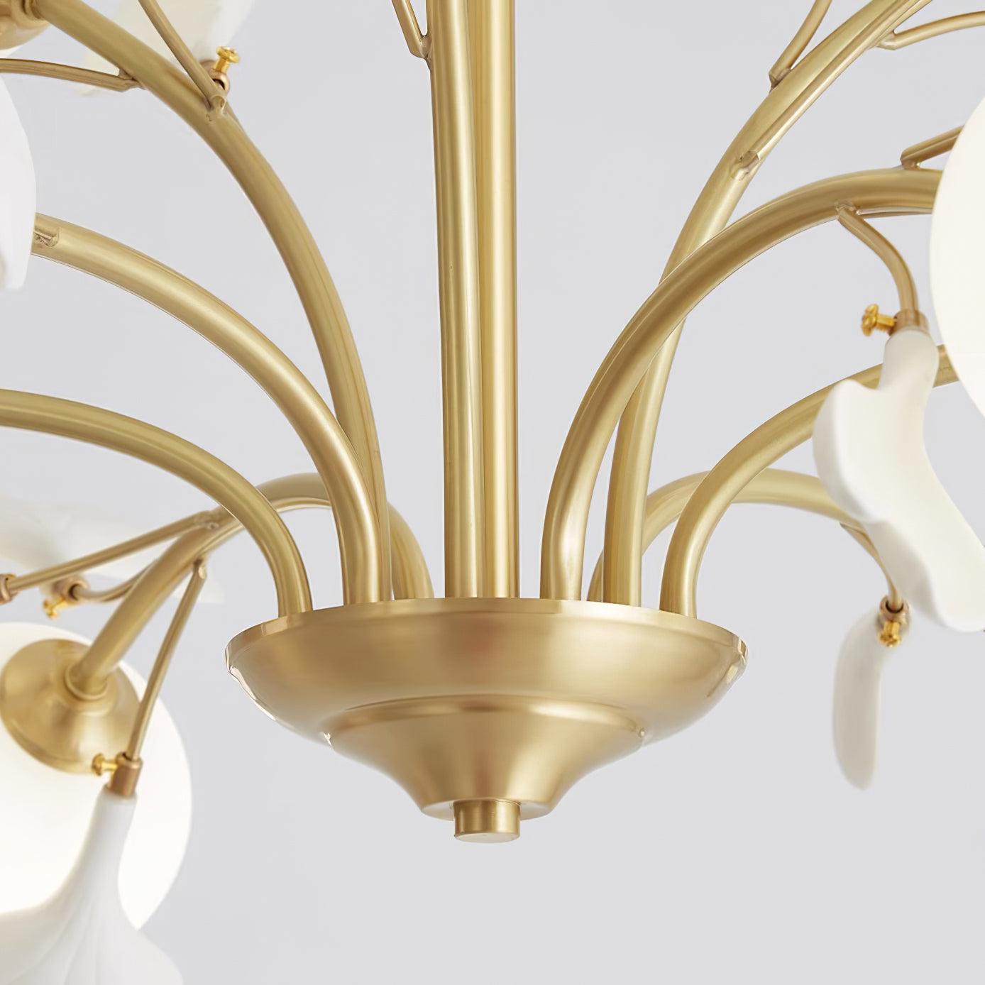 Gleam Chandelier en Verre Feuille de Ginkgo - Neutralighting