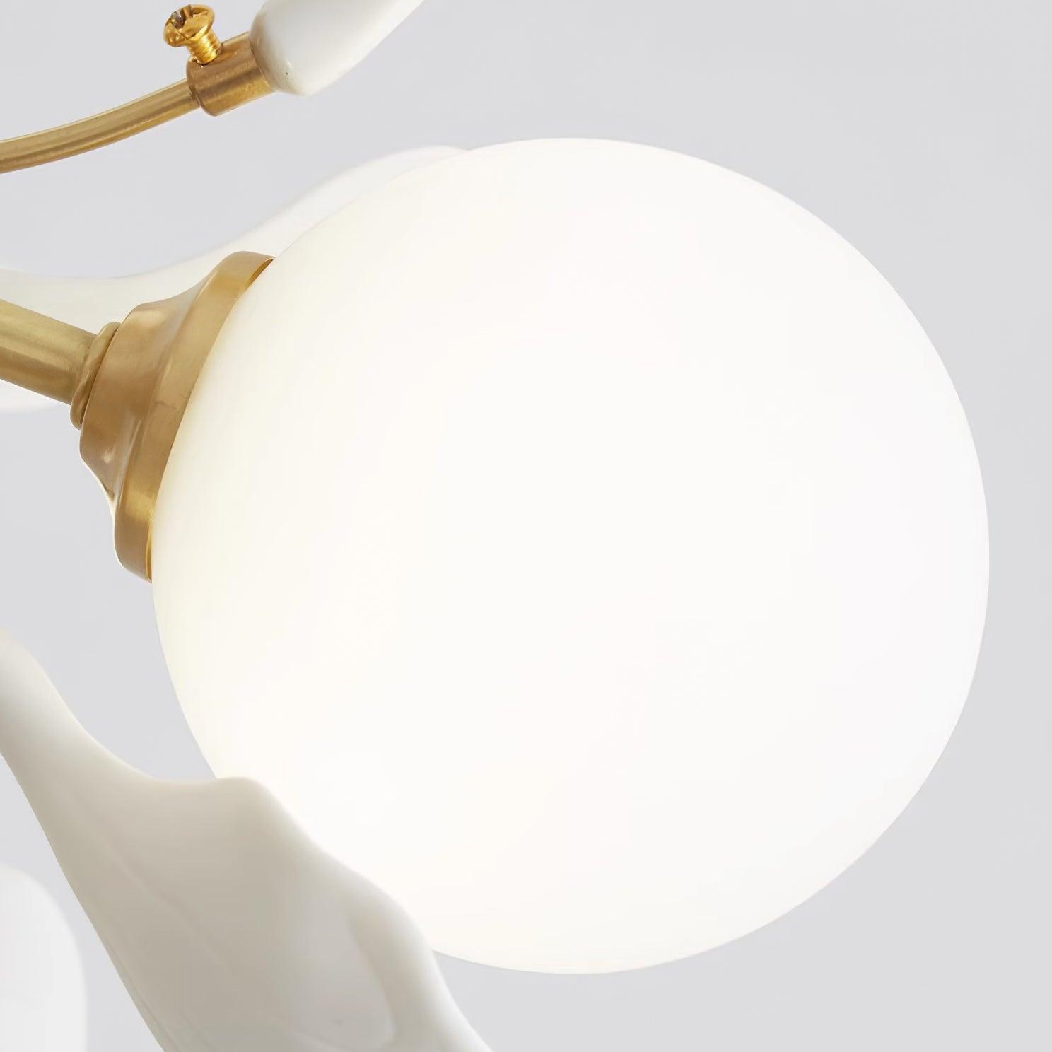 Gleam Chandelier en Verre Feuille de Ginkgo - Neutralighting