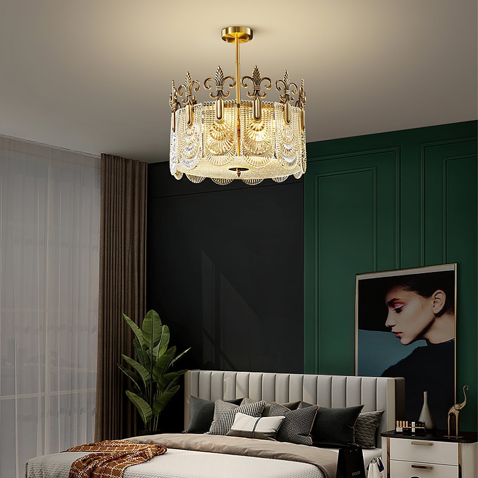 Cashaor Lustre Cristal Laiton Luxe Postmoderne - Neutralighting