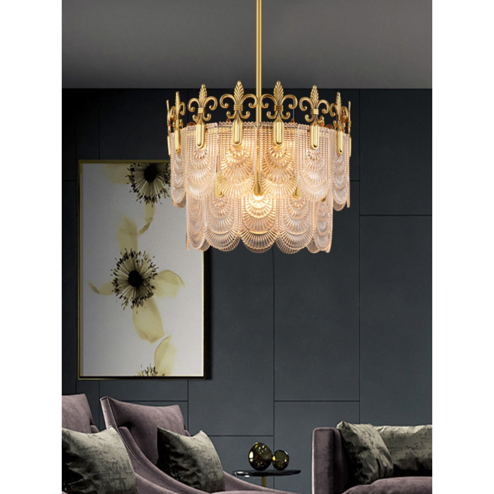 Cashaor Lustre Cristal Laiton Luxe Postmoderne - Neutralighting