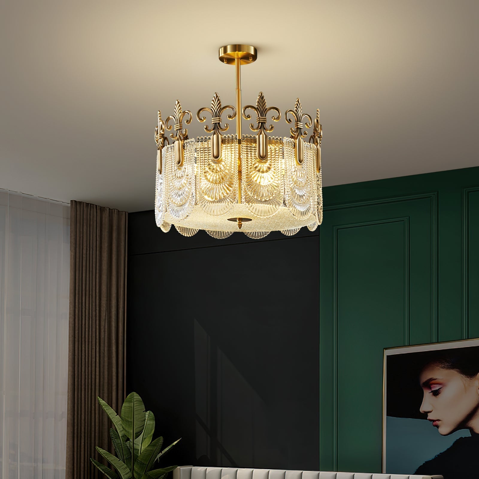Cashaor Lustre Cristal Laiton Luxe Postmoderne - Neutralighting