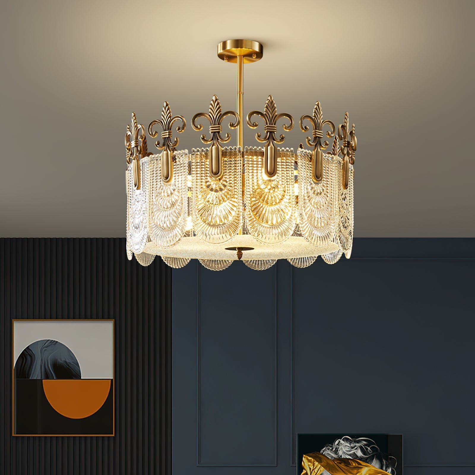 Cashaor Lustre Cristal Laiton Luxe Postmoderne - Neutralighting