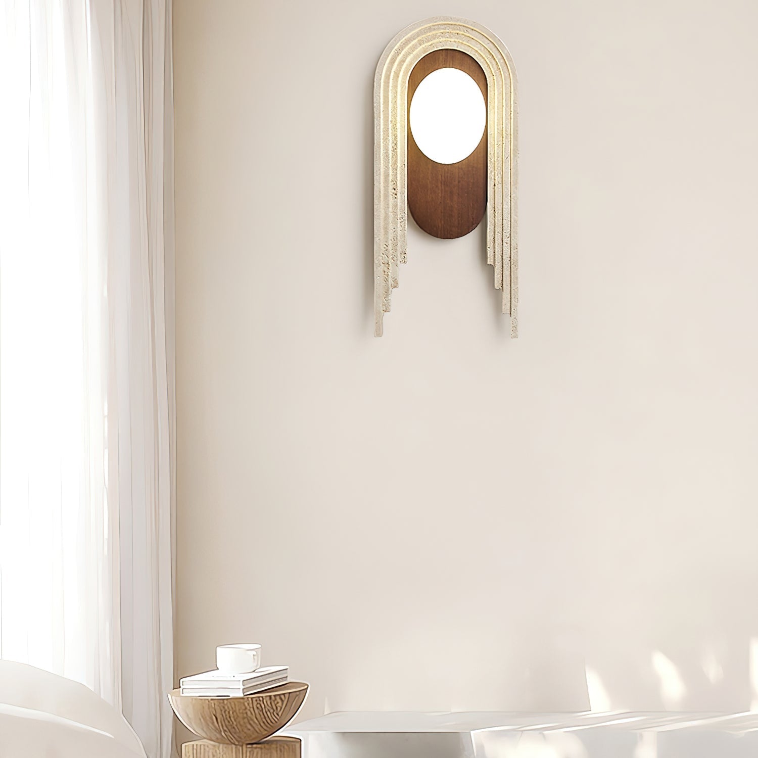 Uloryra Applique Murale Minimaliste en Travertin - Neutralighting