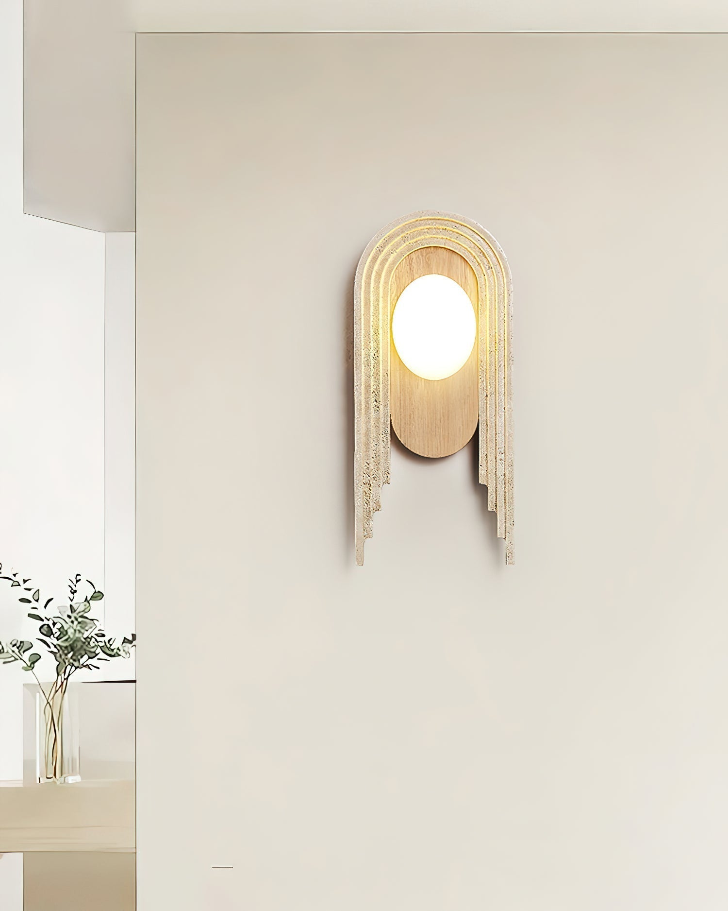 Uloryra Applique Murale Minimaliste en Travertin - Neutralighting