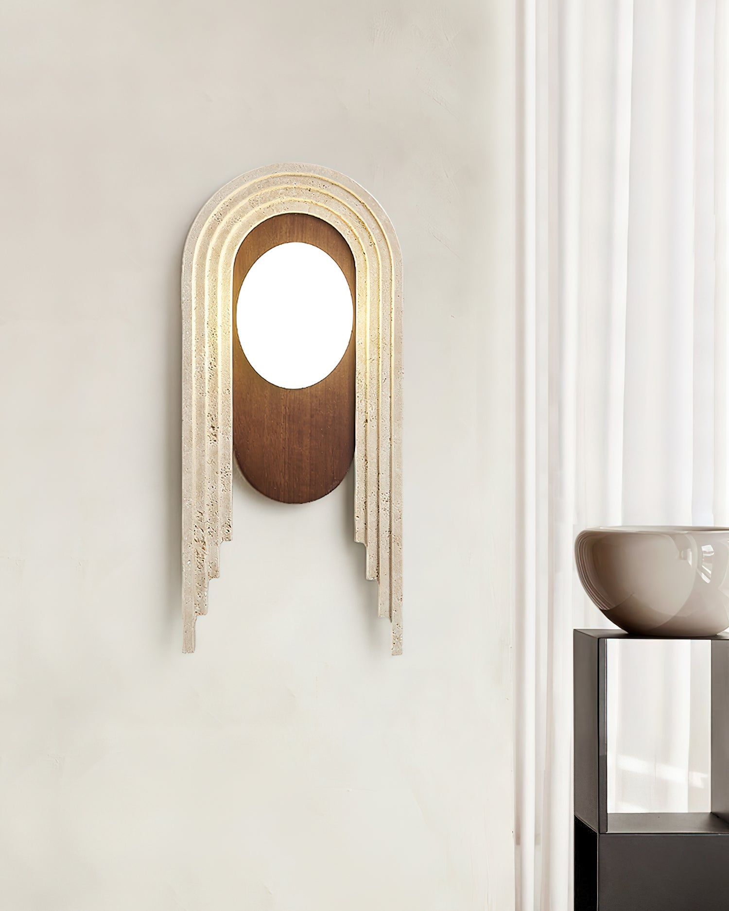 Uloryra Applique Murale Minimaliste en Travertin - Neutralighting