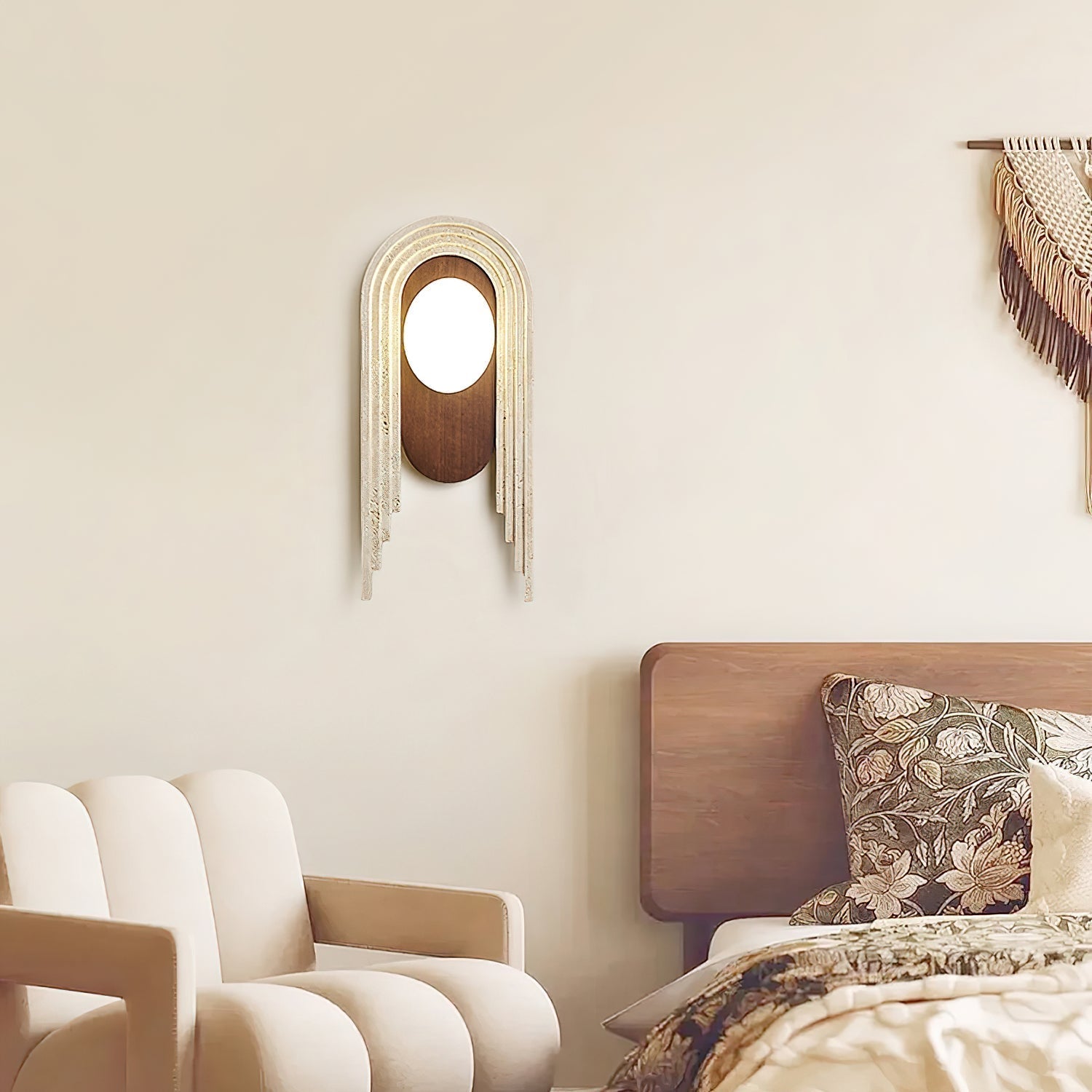 Uloryra Applique Murale Minimaliste en Travertin - Neutralighting