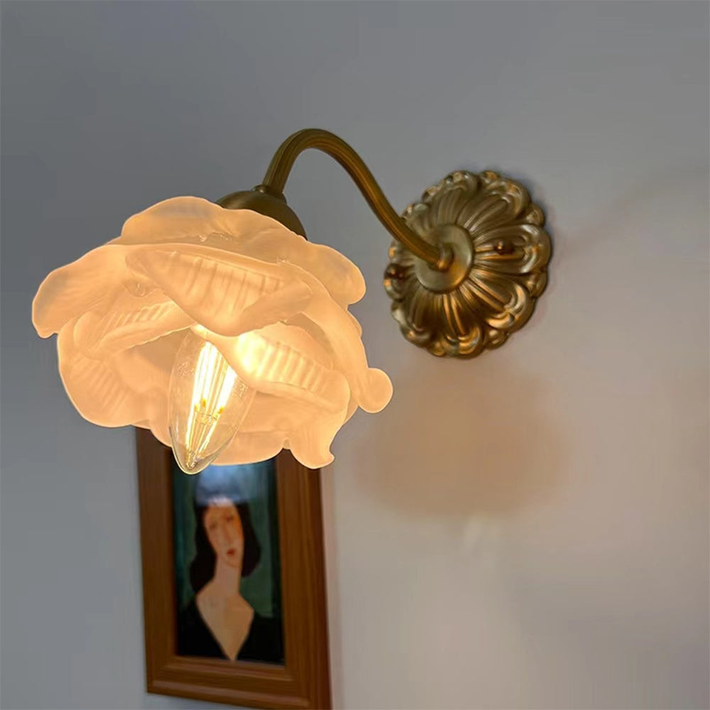 Arisha Vintage Métal Verre Applique Morale Chambre à Coucher Salon - Neutralighting