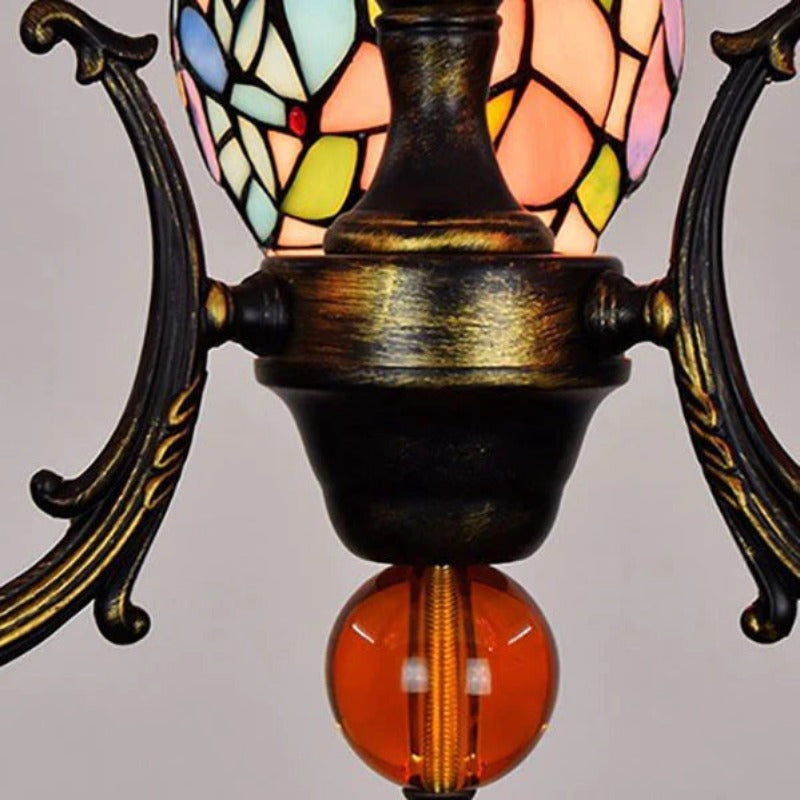 Tiffany Vintage LED Lustre Verre Salon/Chambre À Coucher