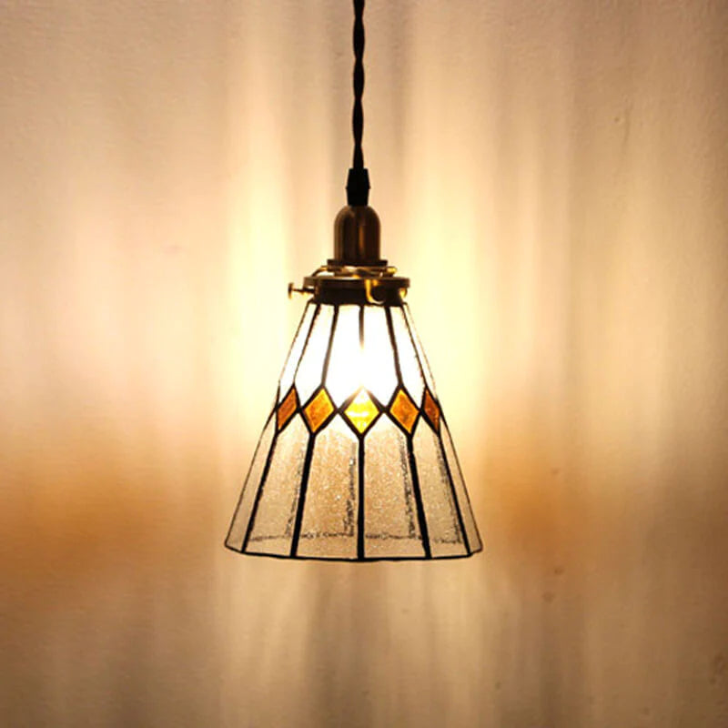 Tiffany Suspension Luminaire LED Vintage Métal/Verre Chambre/Salon - Neutralighting