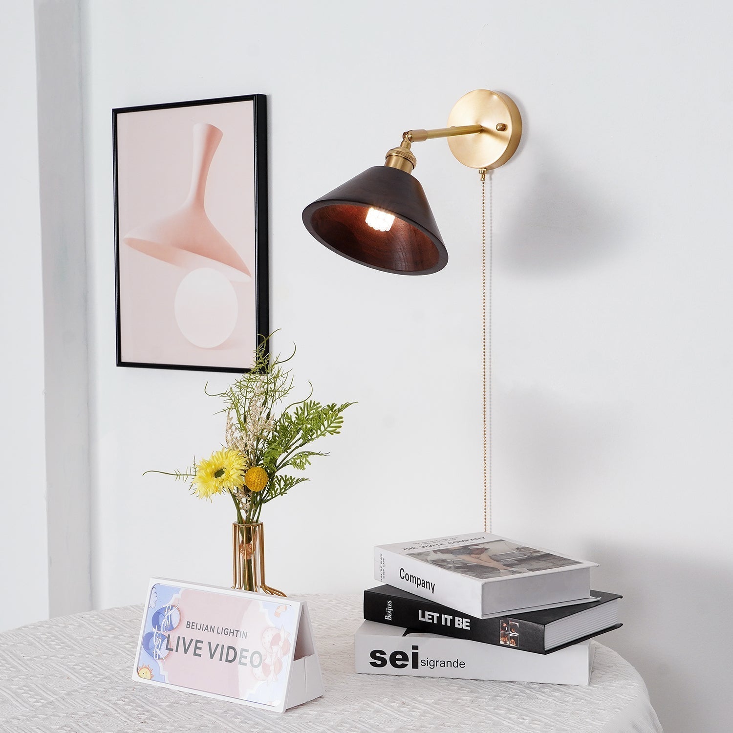Eira Applique Murale Vintage avec Interrupteur à Chaînette - Neutralighting