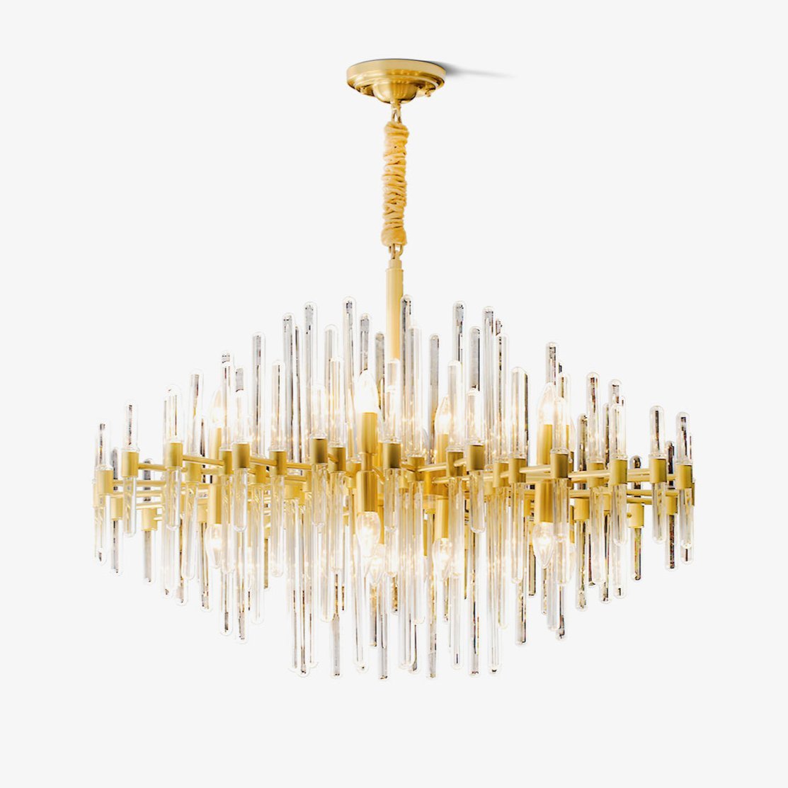 Solara Chandelier en Laiton Antique de Luxe - Neutralighting