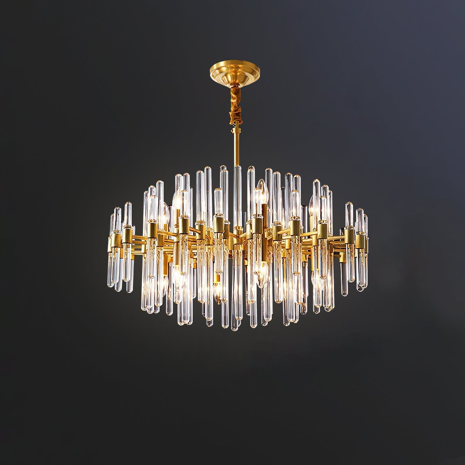 Solara Chandelier en Laiton Antique de Luxe - Neutralighting
