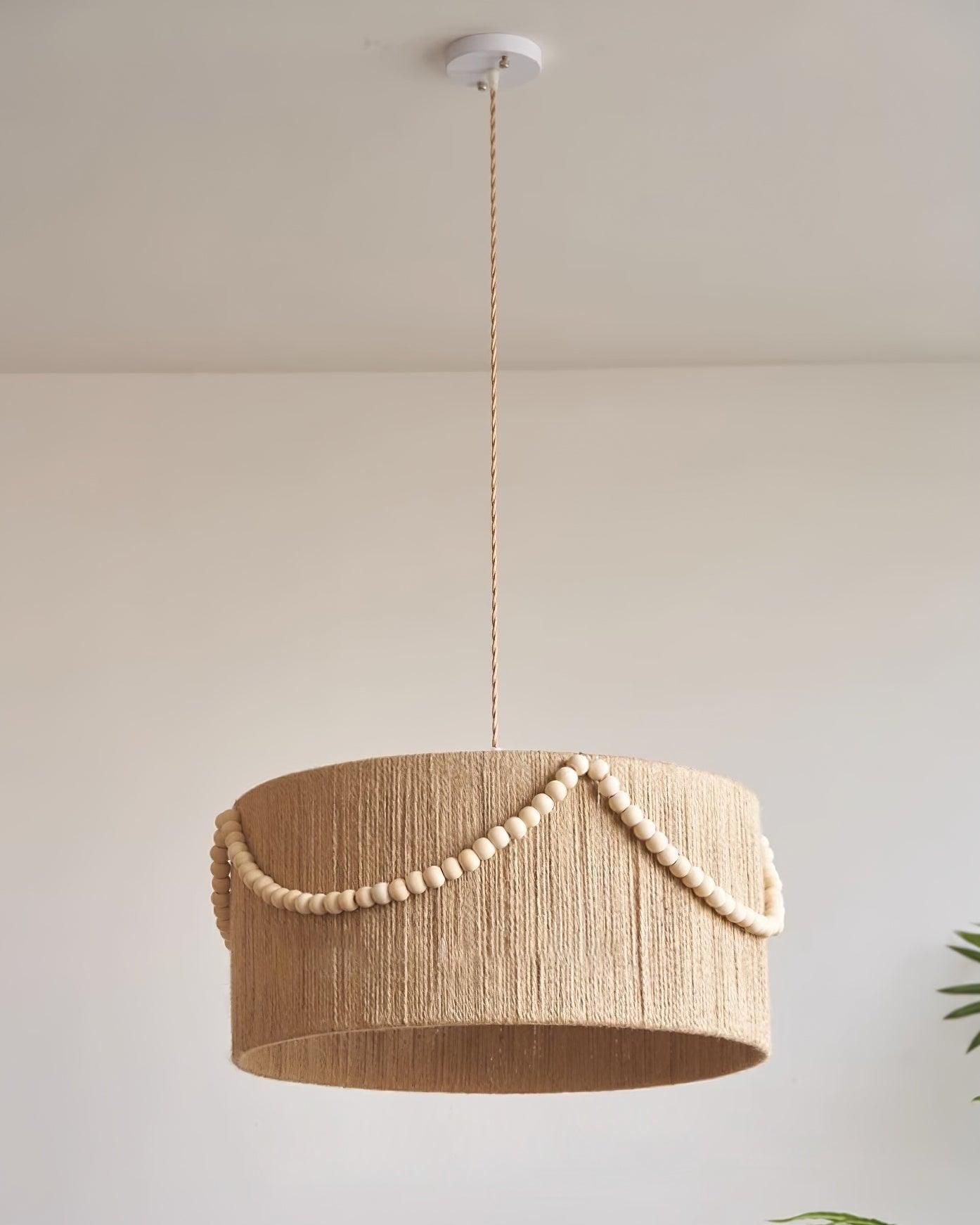 Liviza Suspension en Jute Tissée à la Main en Tissu Biologique Vintage - Neutralighting