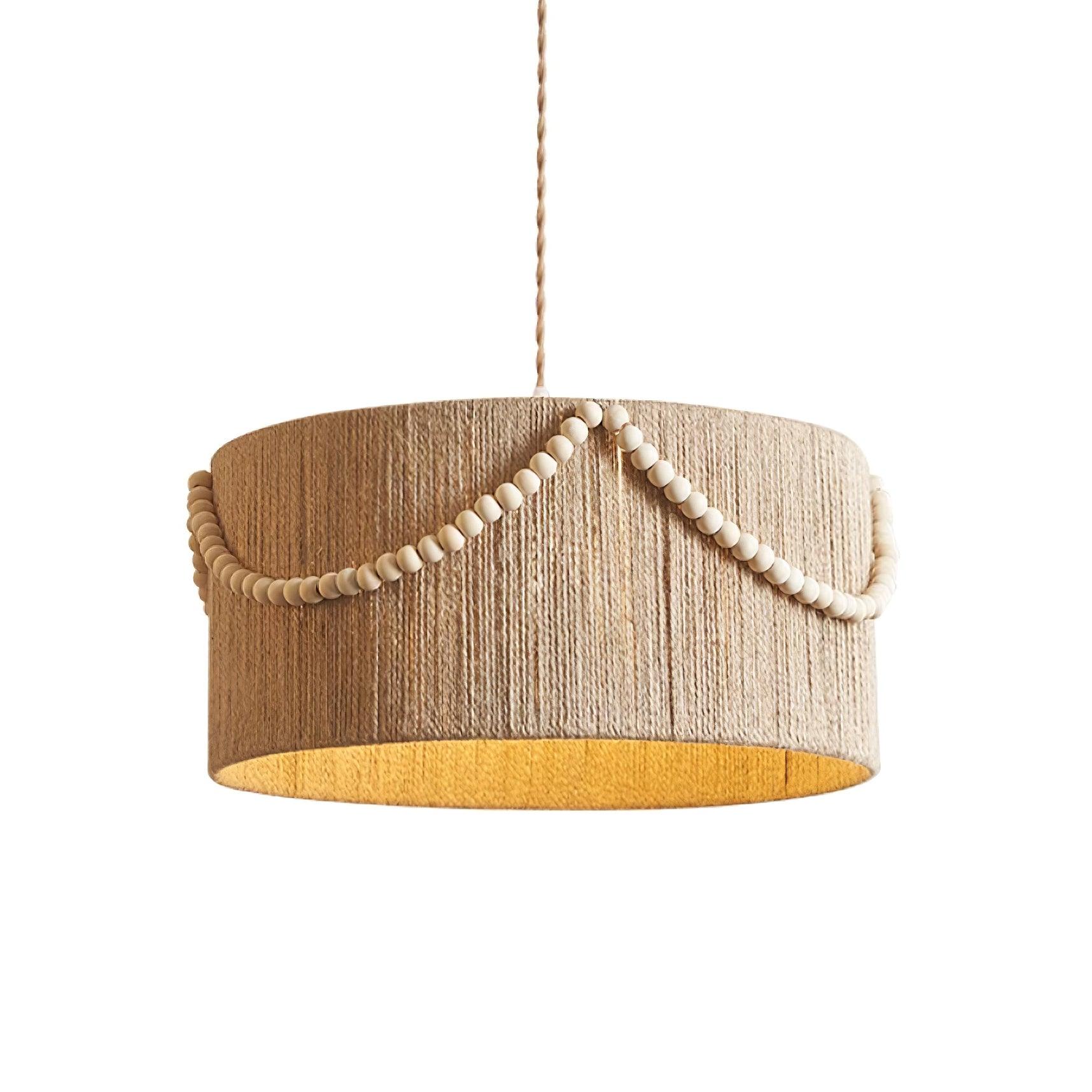 Liviza Suspension en Jute Tissée à la Main en Tissu Biologique Vintage - Neutralighting