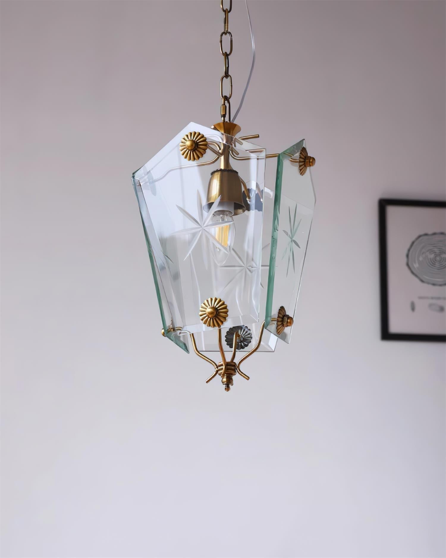 Vintage Suspension Lampe Verre Style Matcha - Neutralighting