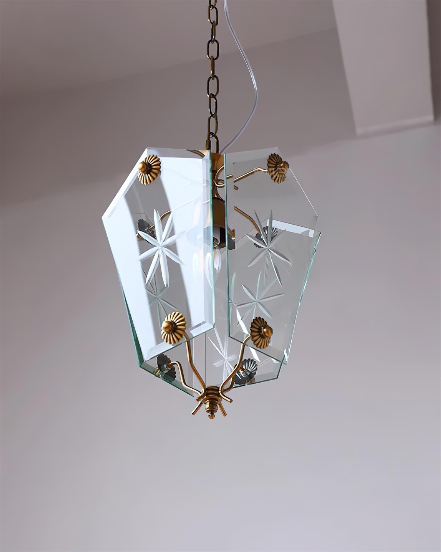 Vintage Suspension Lampe Verre Style Matcha - Neutralighting
