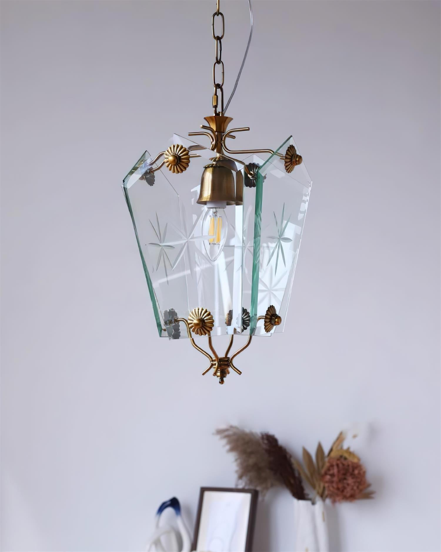 Vintage Suspension Lampe Verre Style Matcha - Neutralighting