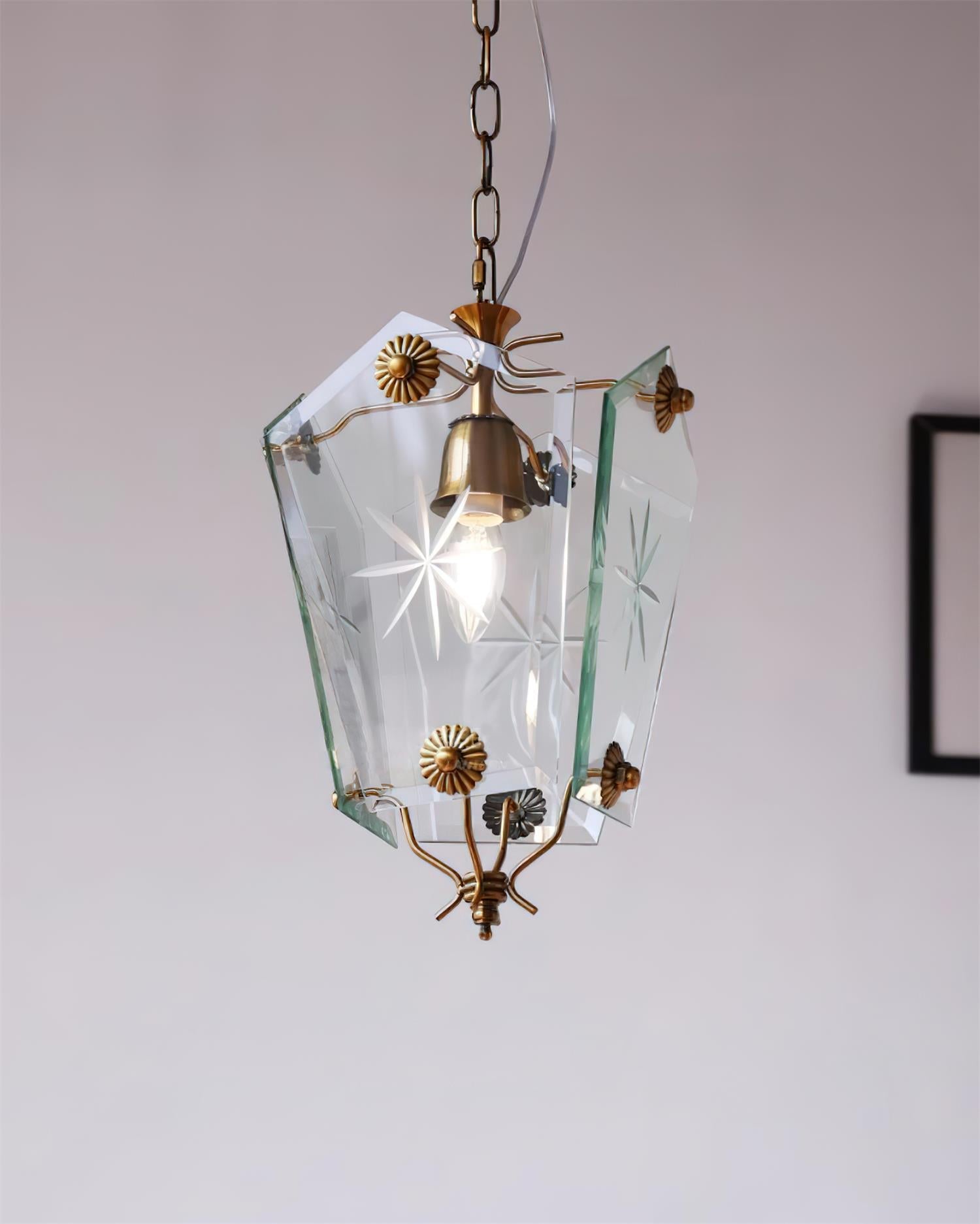 Vintage Suspension Lampe Verre Style Matcha - Neutralighting