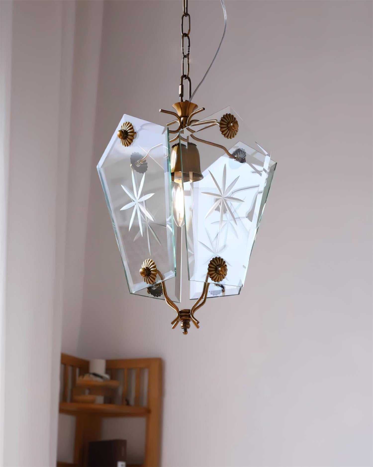 Vintage Suspension Lampe Verre Style Matcha - Neutralighting