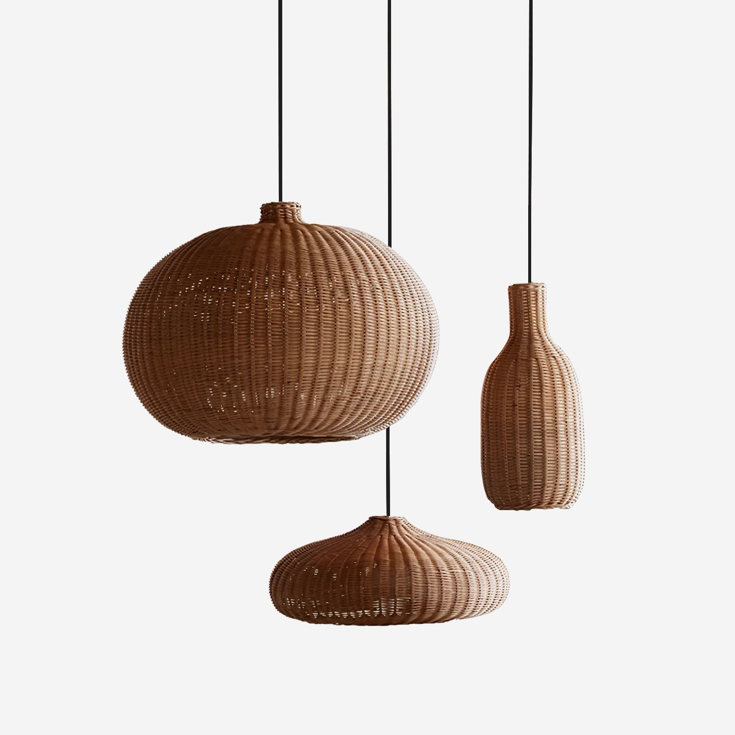 Savana Lampe Pendante Rétro en Rotin - Neutralighting