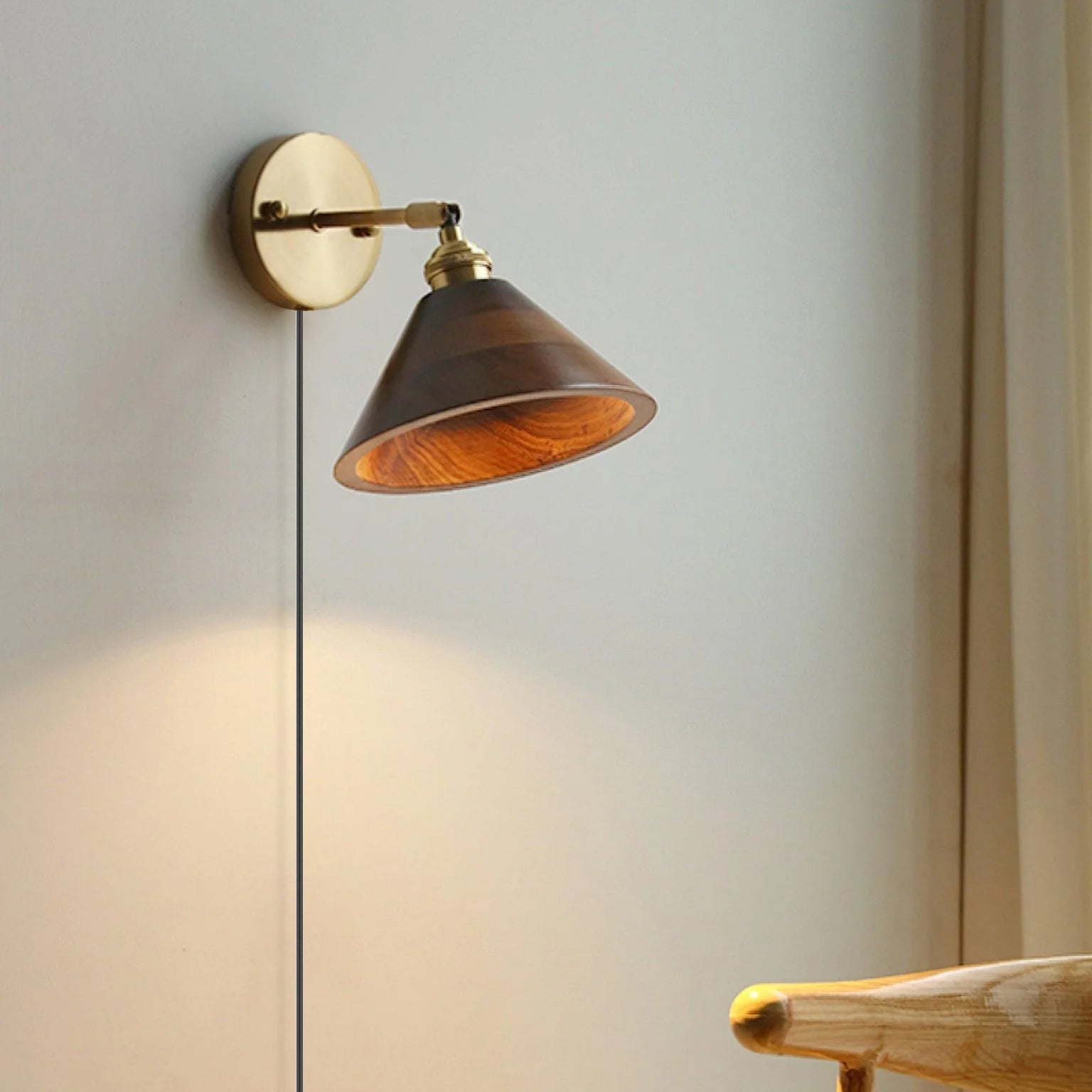 Eira Applique Murale Vintage avec Interrupteur à Chaînette - Neutralighting