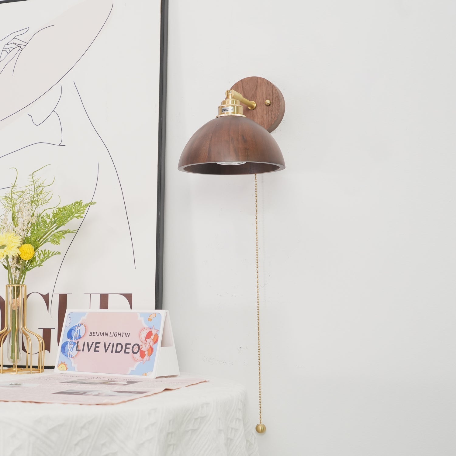 Eira Applique Murale Vintage avec Interrupteur à Chaînette - Neutralighting