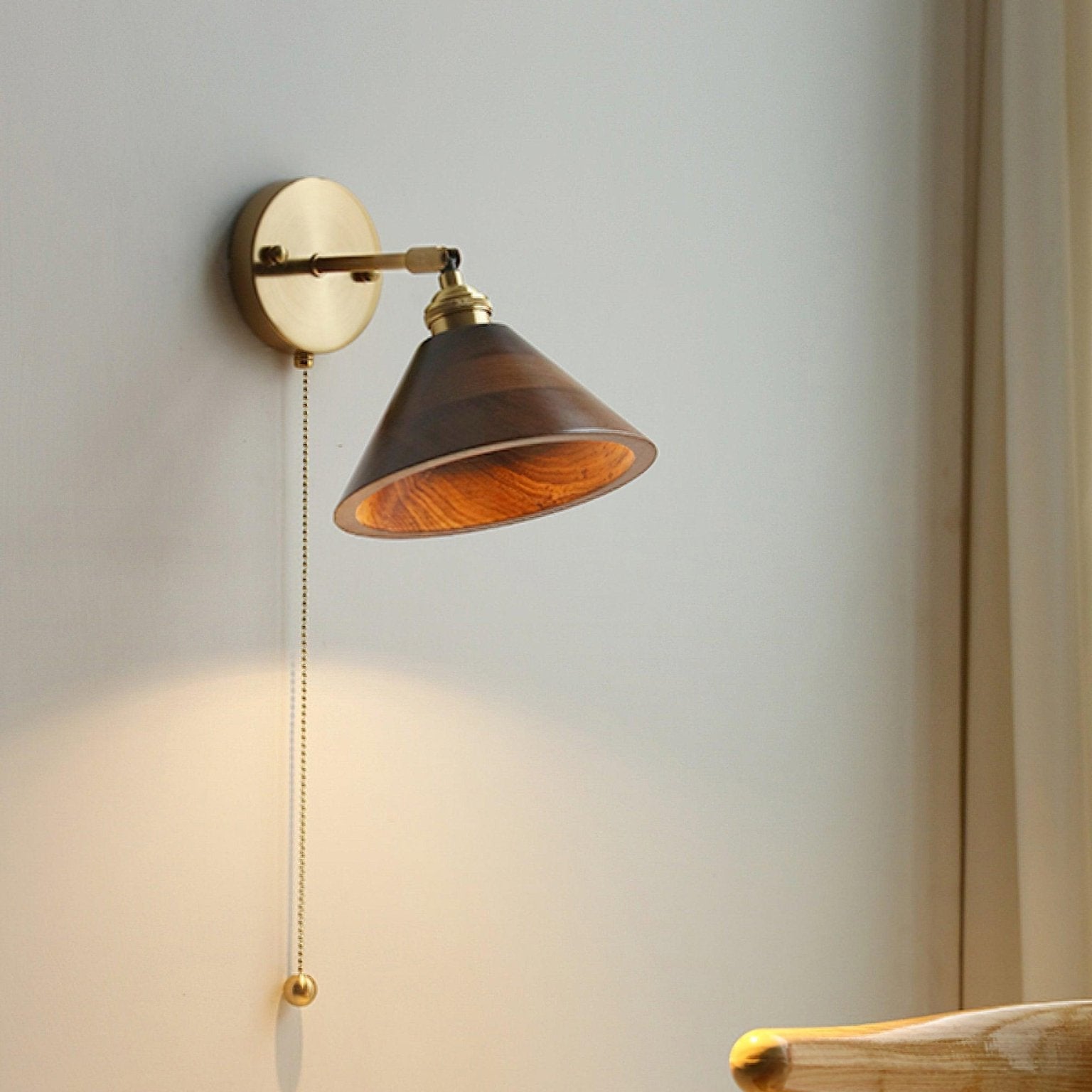 Eira Applique Murale Vintage avec Interrupteur à Chaînette - Neutralighting