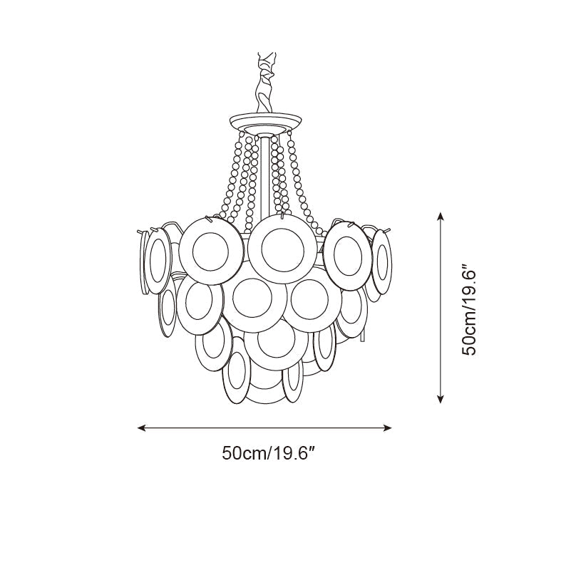 Violaire Lustre Disques Clairs Rose Poudré - Neutralighting
