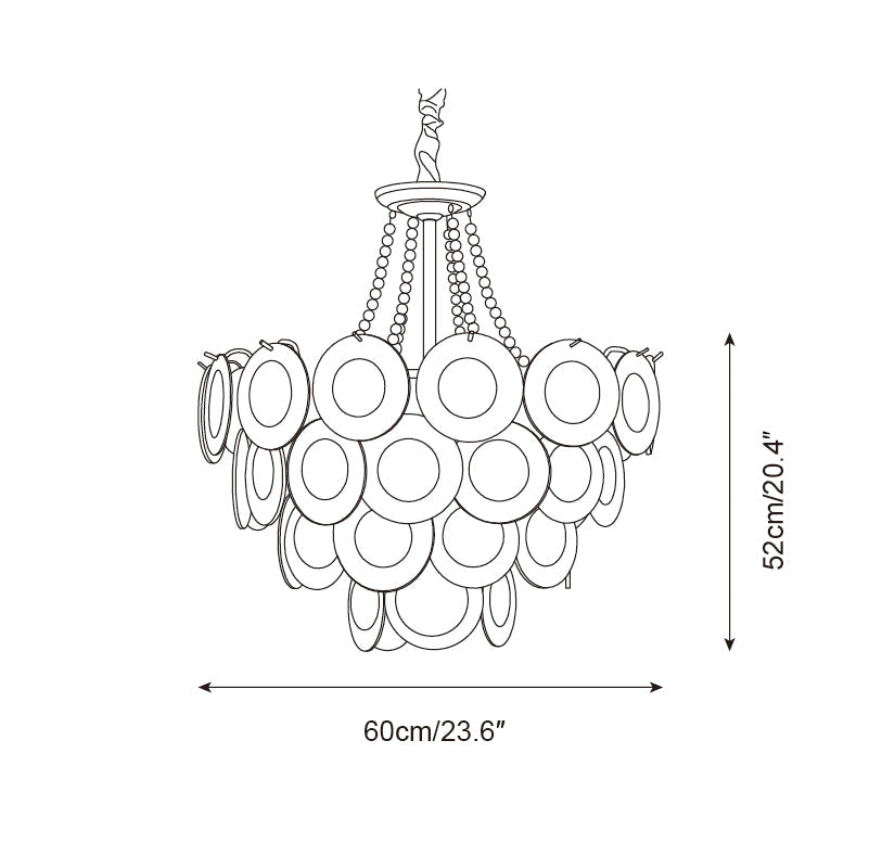 Violaire Lustre Disques Clairs Rose Poudré - Neutralighting