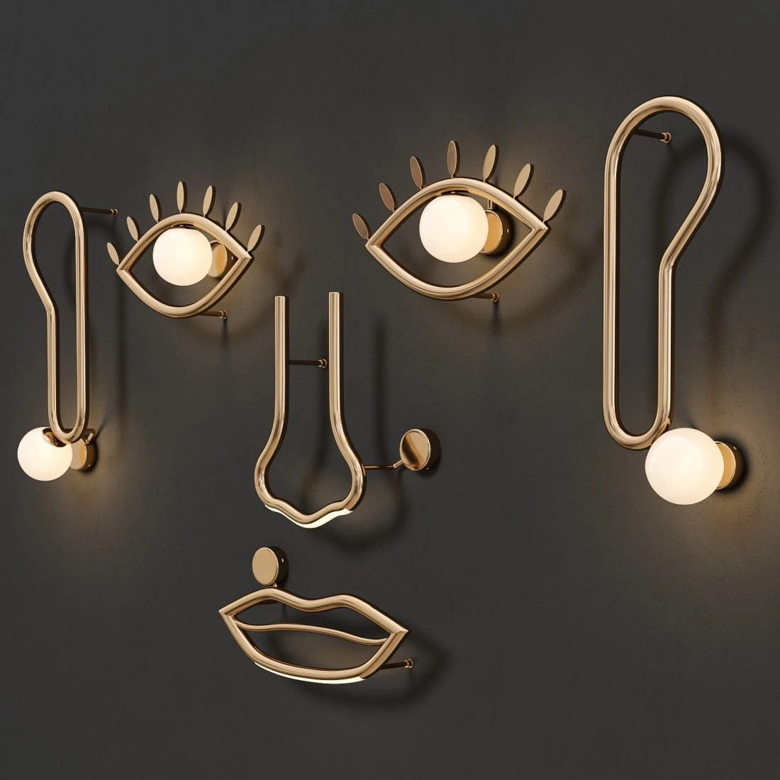 Oldore Applique Murale Laiton Verre Créativité - Neutralighting