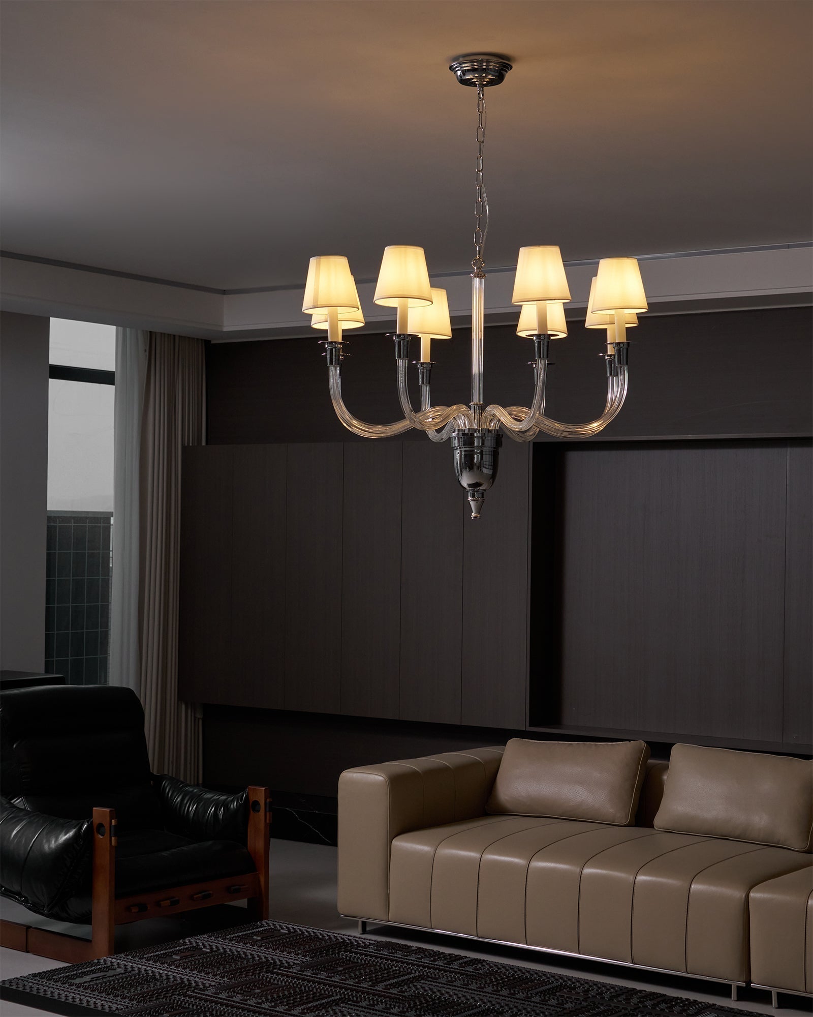 Syvinor Lustre Postmoderne Luxe Cristal Tissu - Neutralighting
