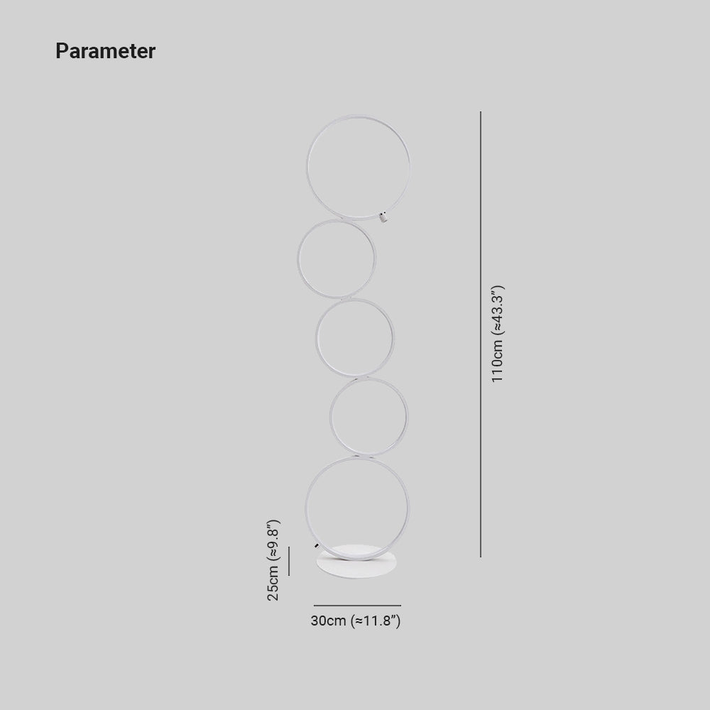 Arisha Lampadaire Sur Pied Rond Minimaliste, Blanc/Noir, Salon - Neutralighting