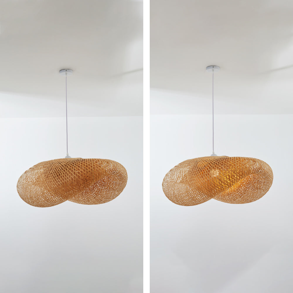 Rinwa Suspension Nuage Bohème. Bambou. Bois. Salon - Neutralighting