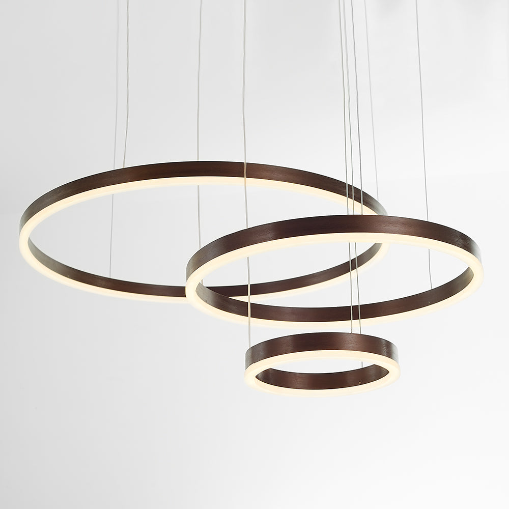 Remi Suspension Anneau Moderne Métal Noir/Doré/Café Salon