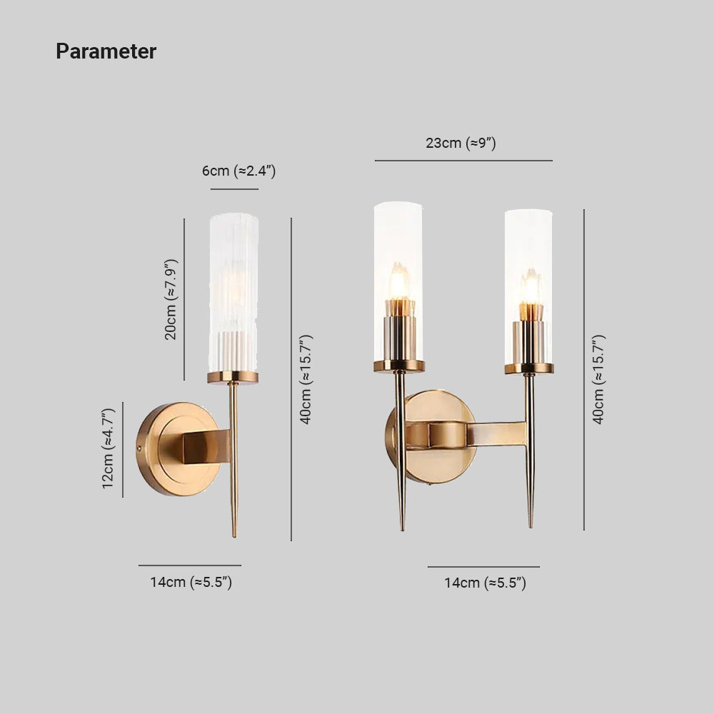 Arisha Applique Murale Led en Verre Postmoderne pour Salon Chambre à Coucher et Chevet - Neutralighting