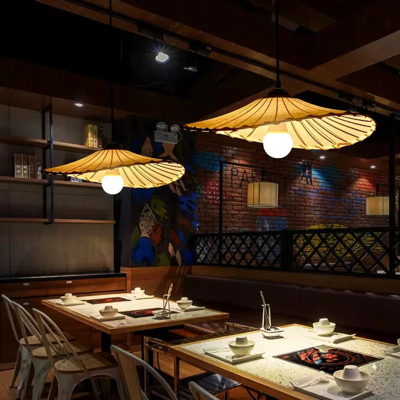 Avi Wabi-Sabi Rétro LED Suspension Métal/Tissu Salle À Manger/Salon - Neutralighting