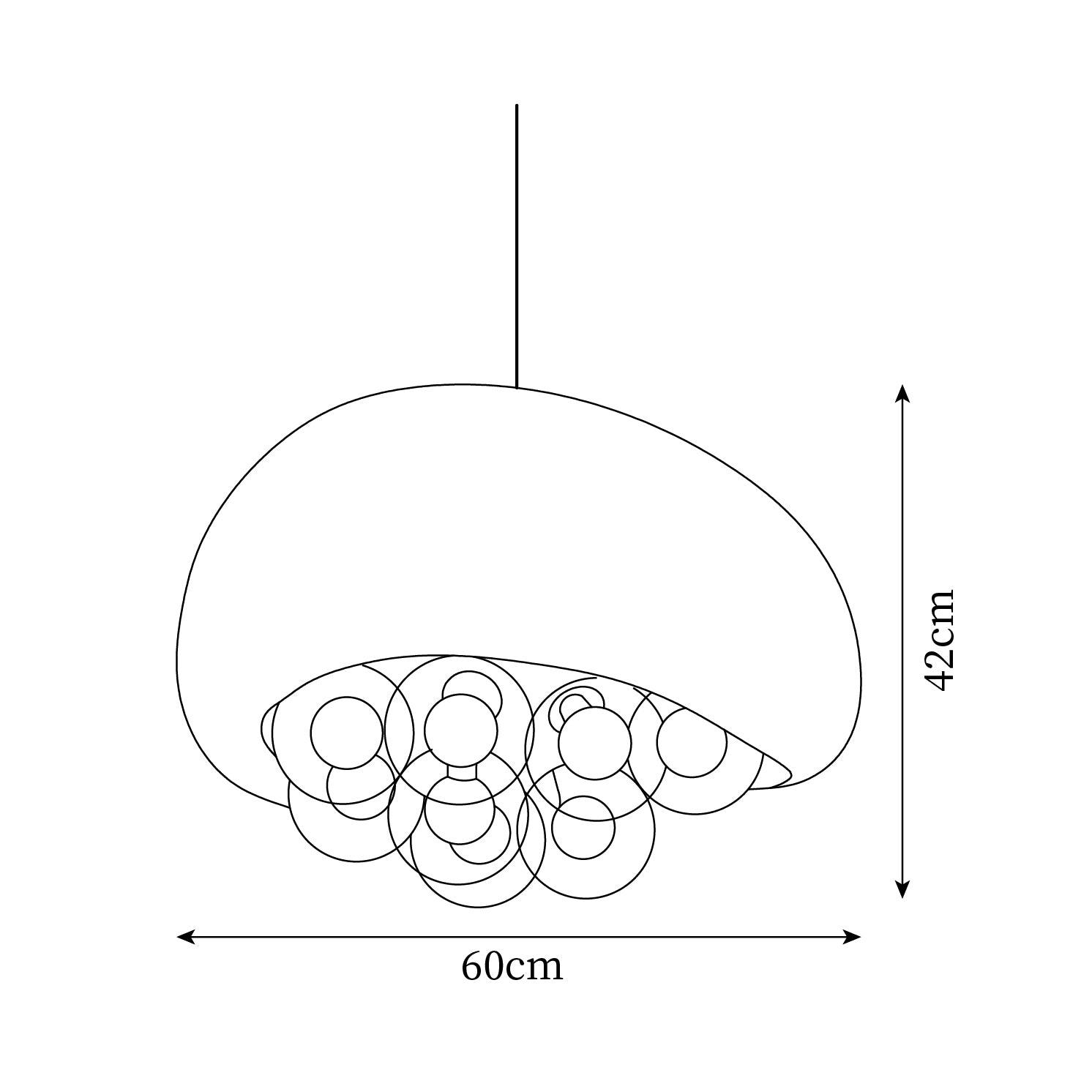 Khmara Bola Pendant Lamp Bubbly Organic - Letslighting