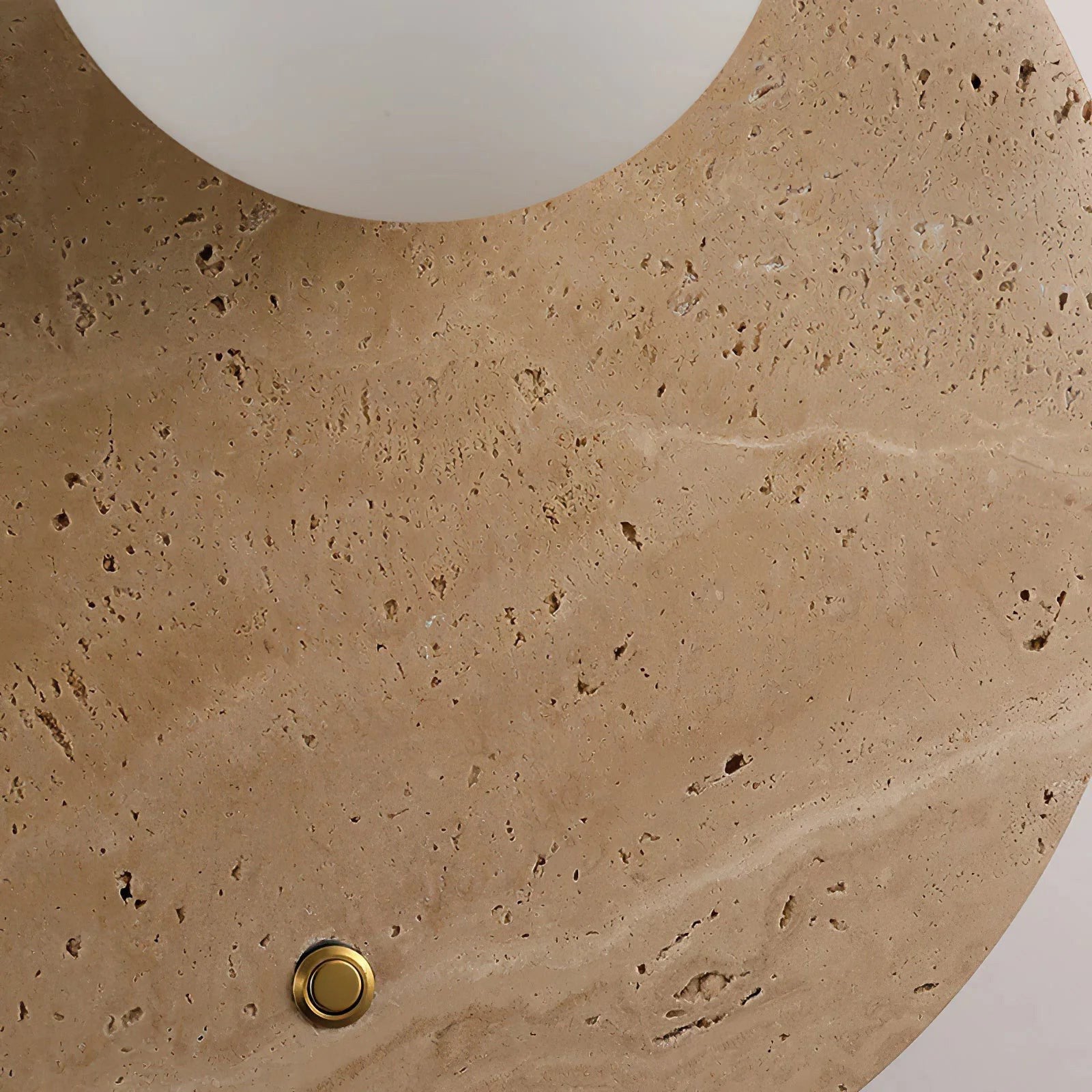 Alcareth Modern Minimalist Wabi Travertine Wall Lamp - Lamp Copper