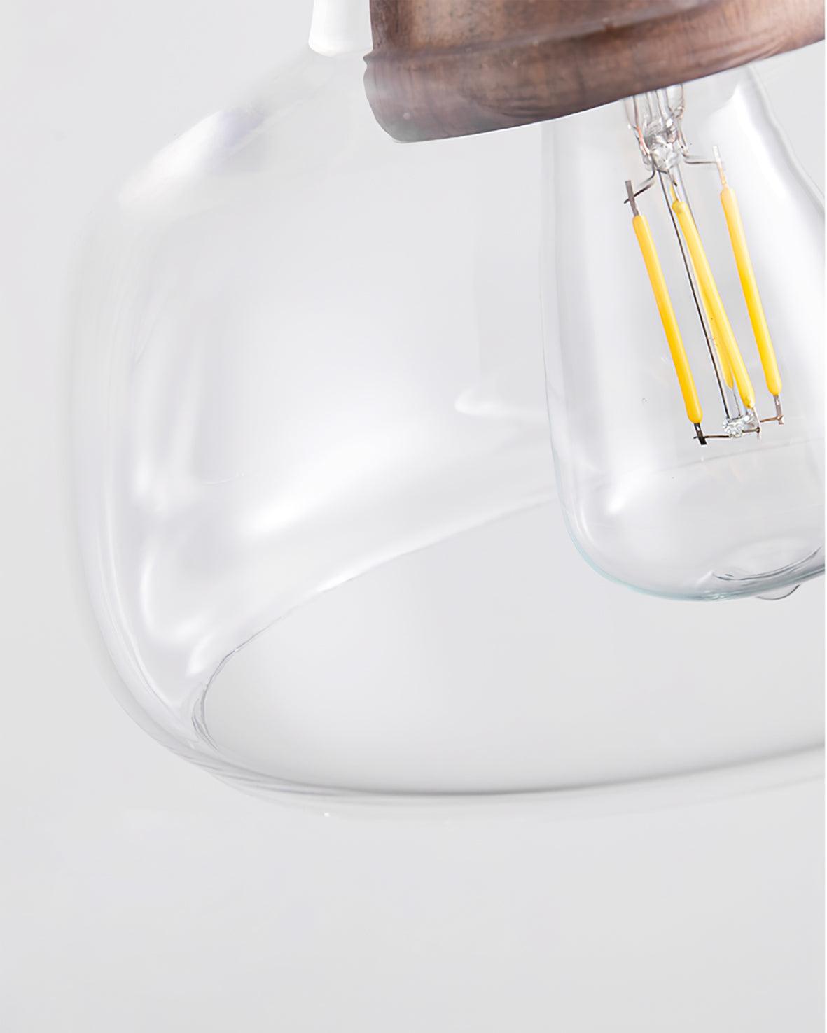 Noyer Lampe à Suspension en Verre - Neutralighting