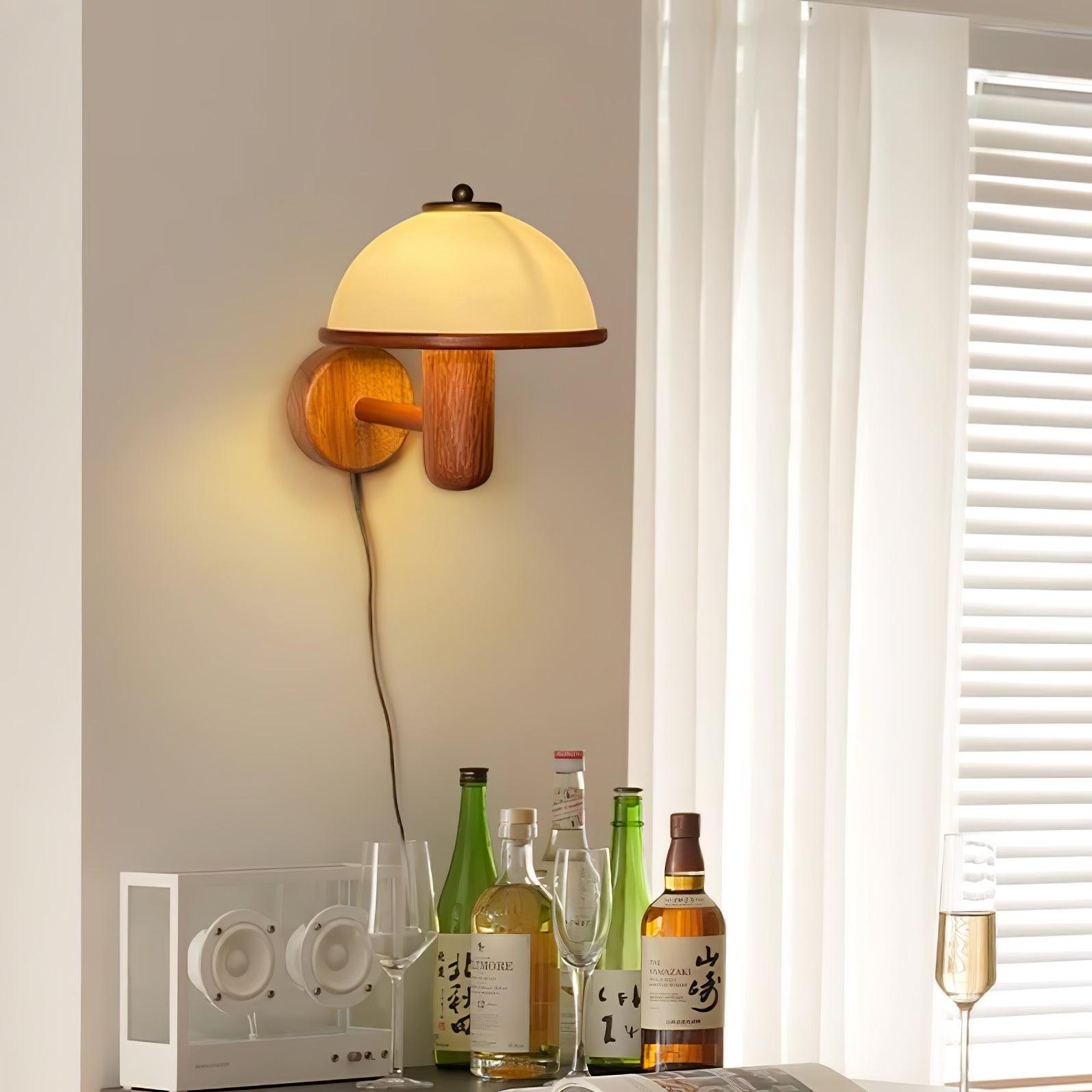 Lustra Applique Murale Champignon Bois de Chêne - Neutralighting