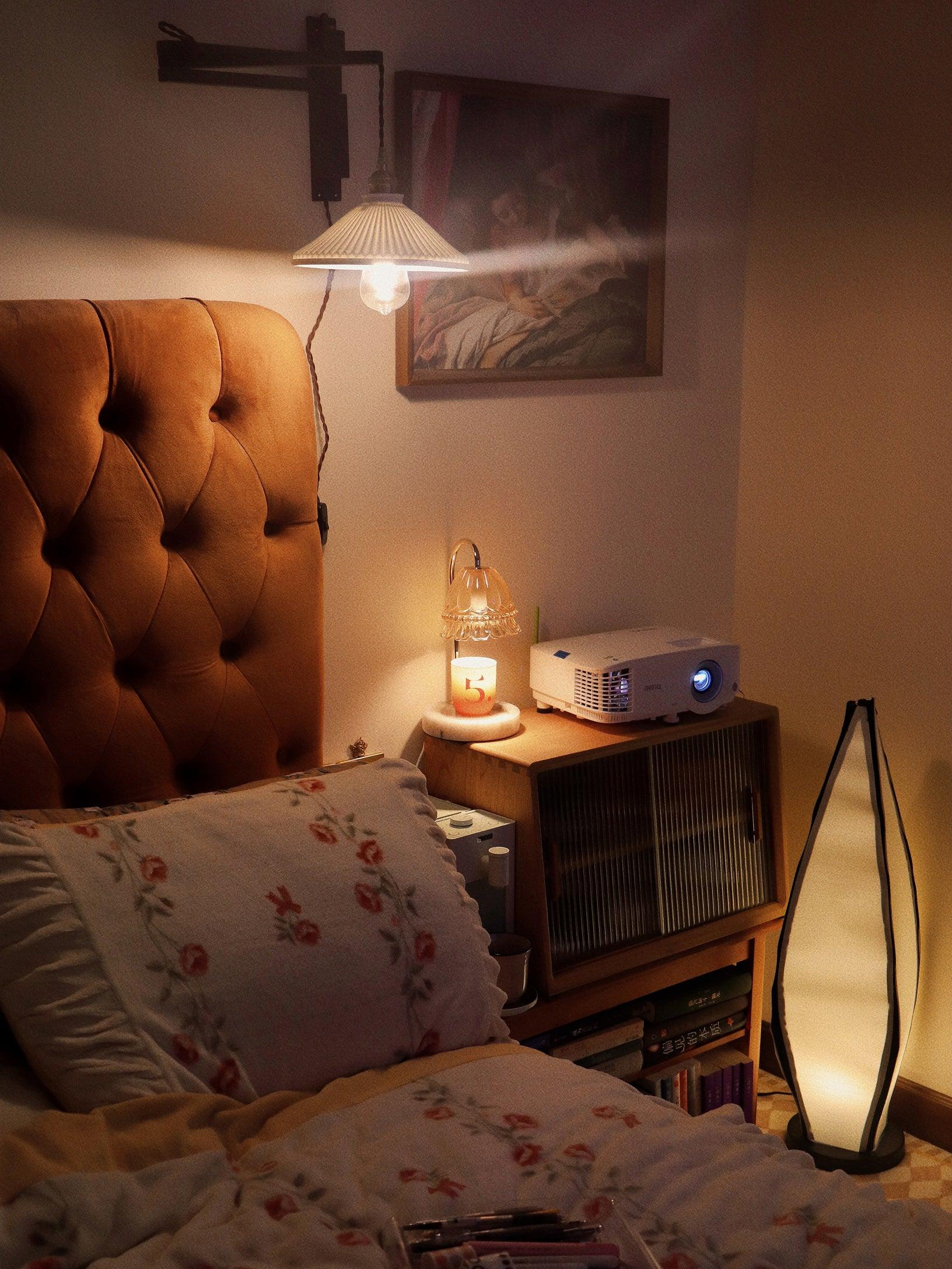 Lyphaia Nordic Art Telescopic Walnut Ceramic Wooden Wall Lamp - Neutralighting