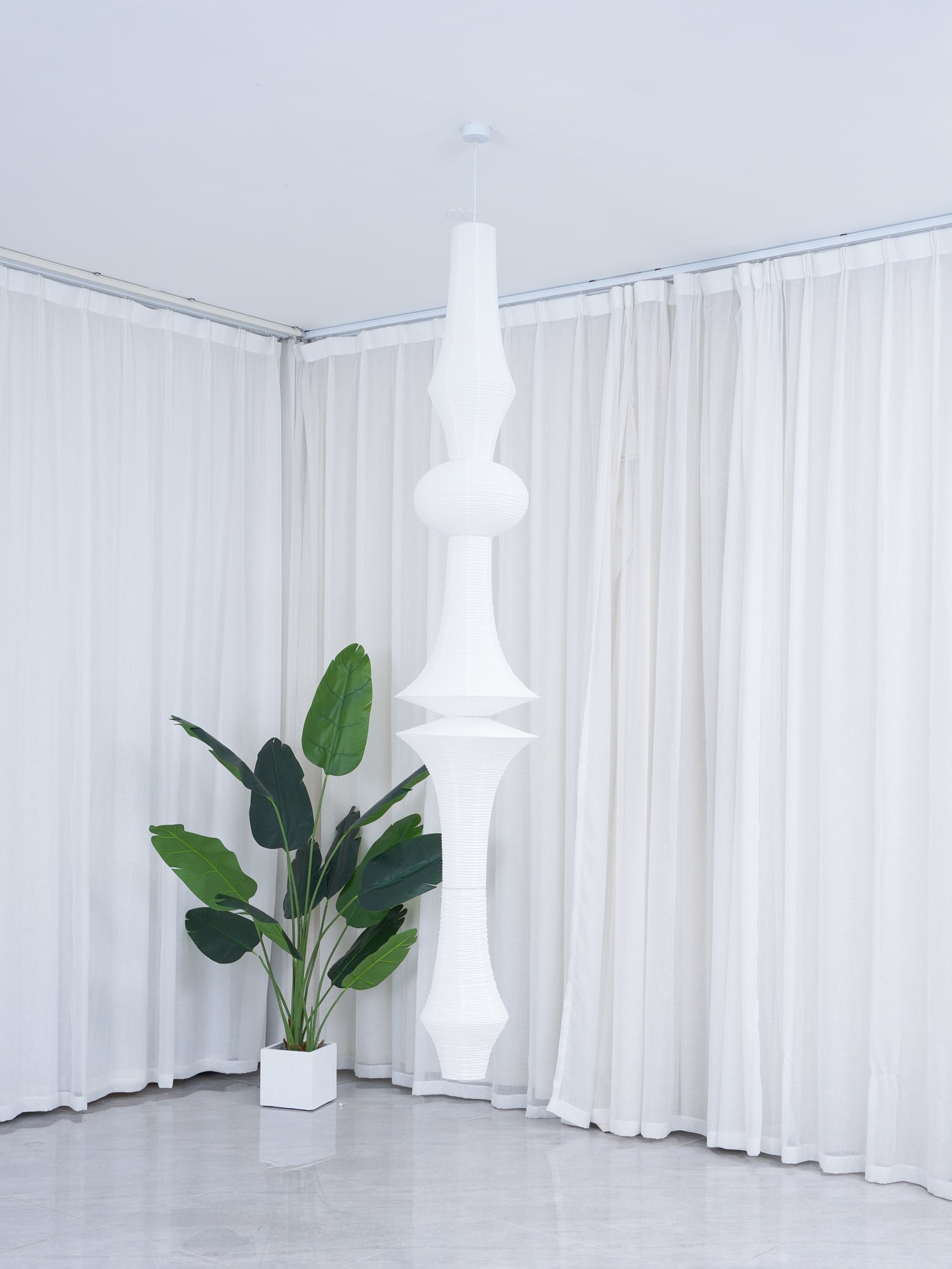 Lustra Suspension Luminaire Papier Washi E pour Salon - Neutralighting