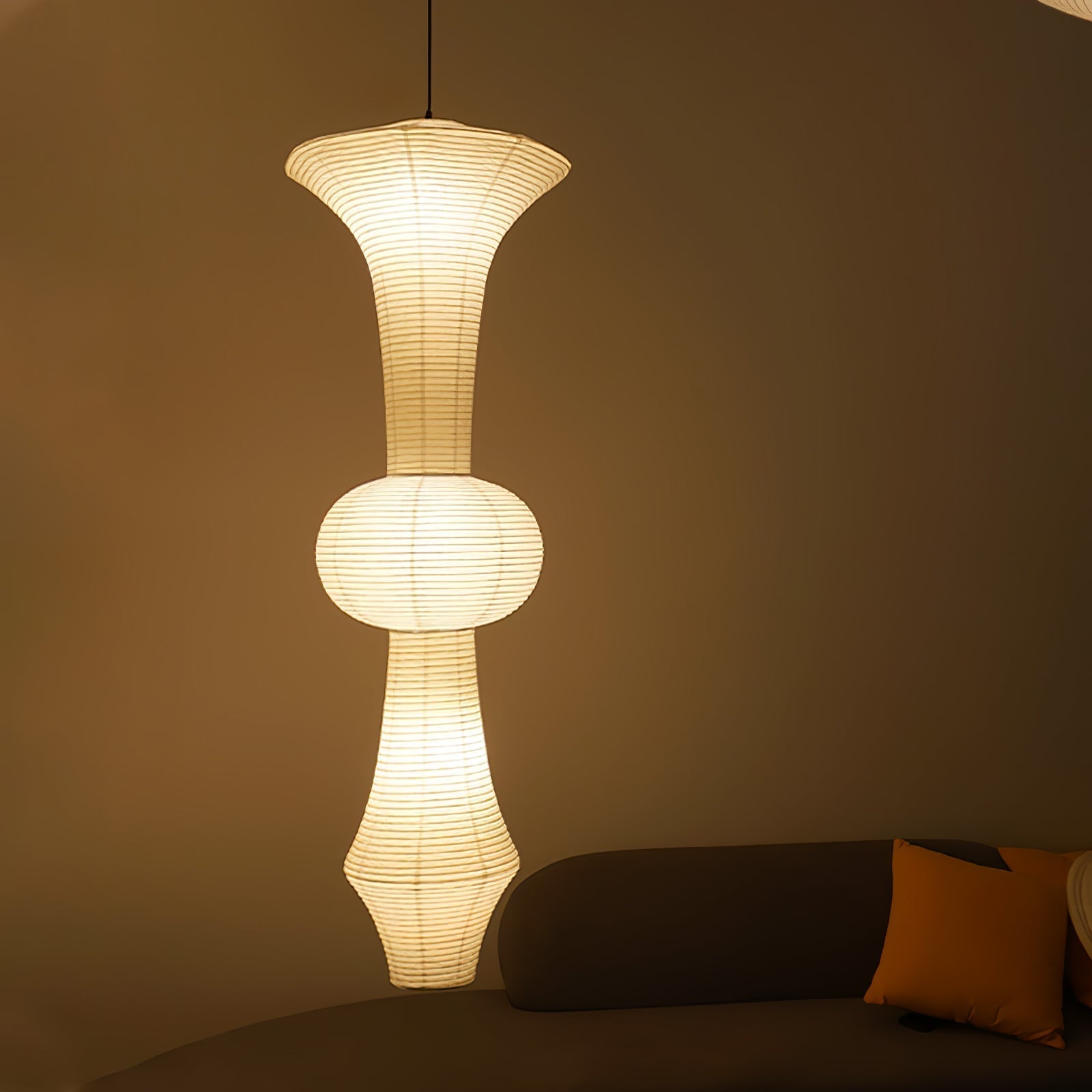 Lustra Suspension Luminaire Papier Washi E pour Salon - Neutralighting