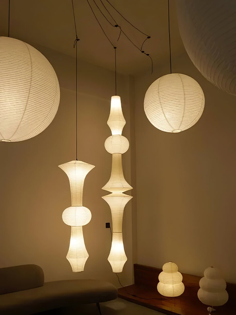 Veyran Paper Artistic Pendant Light - Neutralighting