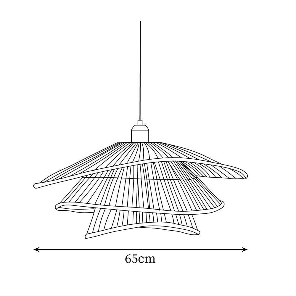 Weaver Pendant Lamp Woven Rattan Tiered - Letslighting